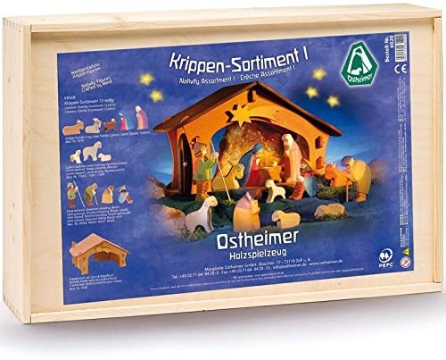 Ostheimer 6020 - Nativity Set (13 pieces), Brown - Image 2