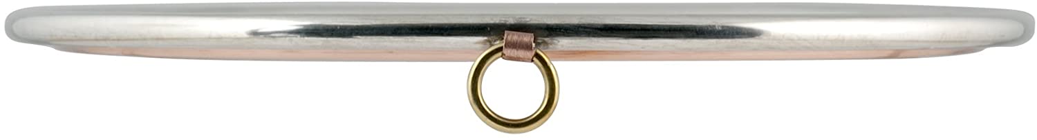 Pentole Agnelli COCU43/340 Tinned Copper Tinned Copper Baking Tin with Rim, Height 2 cm, Diameter 40 cm, Copper/Silver - Image 2