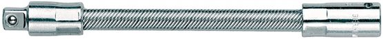 GEDORE Flexible socket spanner extension, 1/4" 6.3 mm square drive, 120 mm long, Tool, 2088, Chrome-plated steel