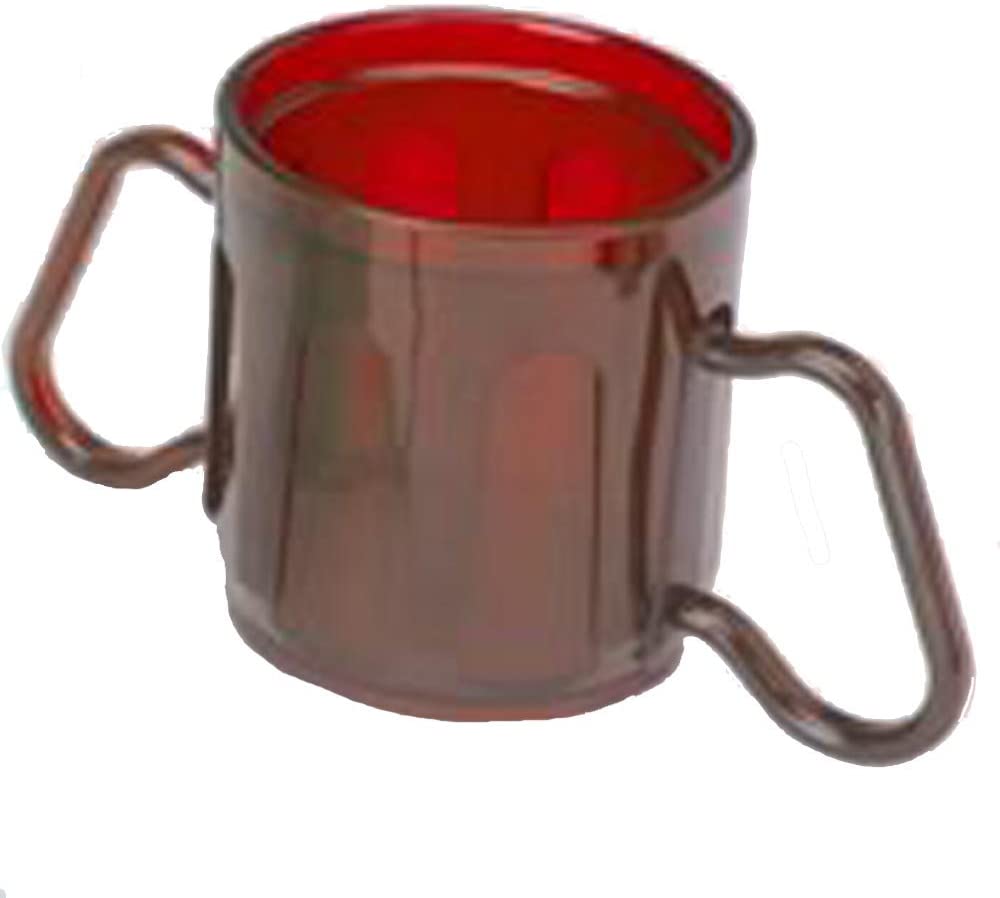 NRS Healthcare Medeci System Two-Handled Cup - Red, 100 x 85 mm (4 x 3⅓-inch)