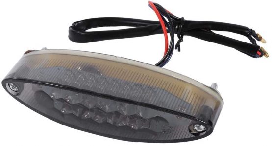 Motorcycle Tail Light, Universal 12V Motorcycle Brake Tail Light 28 LEDs Stop Light Smoke Lamp License Plate Tail Light Rear Red LED Tail Light for Motorcycle Cruiser Bike ATV