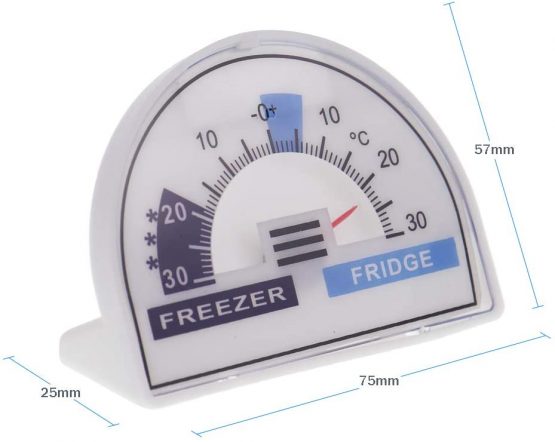 Fridge Thermometer or Freezer Thermometer Dial With Recommended Temperature Zones Cooler Chiller - Image 3