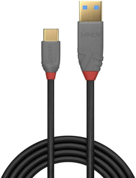 Lindy 3m USB 2.0 Type A to C Cable, Anthra Line, Black - Image 2