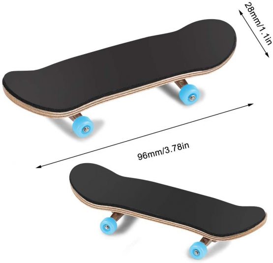 Tnfeeon Finger Skateboard, Alloy Full Maple Wood Bridge with Box Reducing Pressure Gifts for Children (light blue) - Image 3