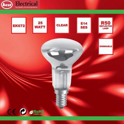 Merriway BH00560 Icand Reflector Lamp R50 25W Ses -5 Pcs, Clear, 5 Count (Pack of 1) - Image 2
