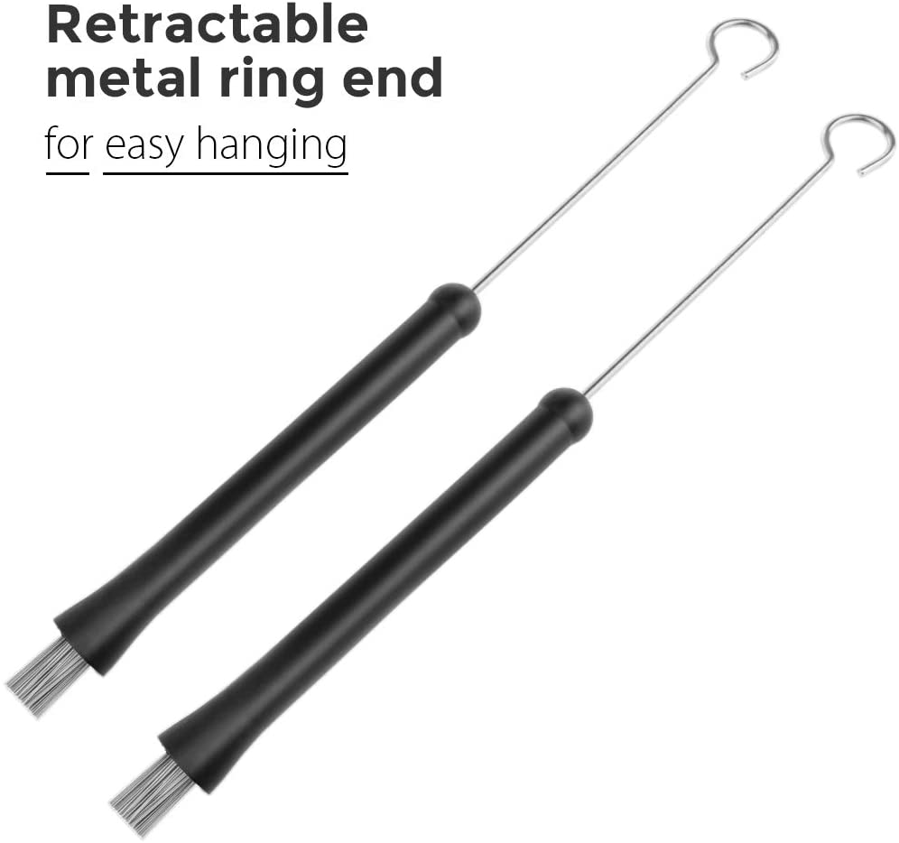 Alnicov 2PCS Drum Brushes Retractable Drum Wire Brushes with Comfortable Rubber Handle for Jazz Rock Music Lover Beginners - Image 3