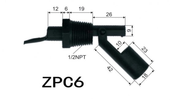 HALJIA 2PCS PP Side Mount Floating Switch High Pressure Water Level Sensor Liquid Float Switches for Water Purifier (Black) - Image 4