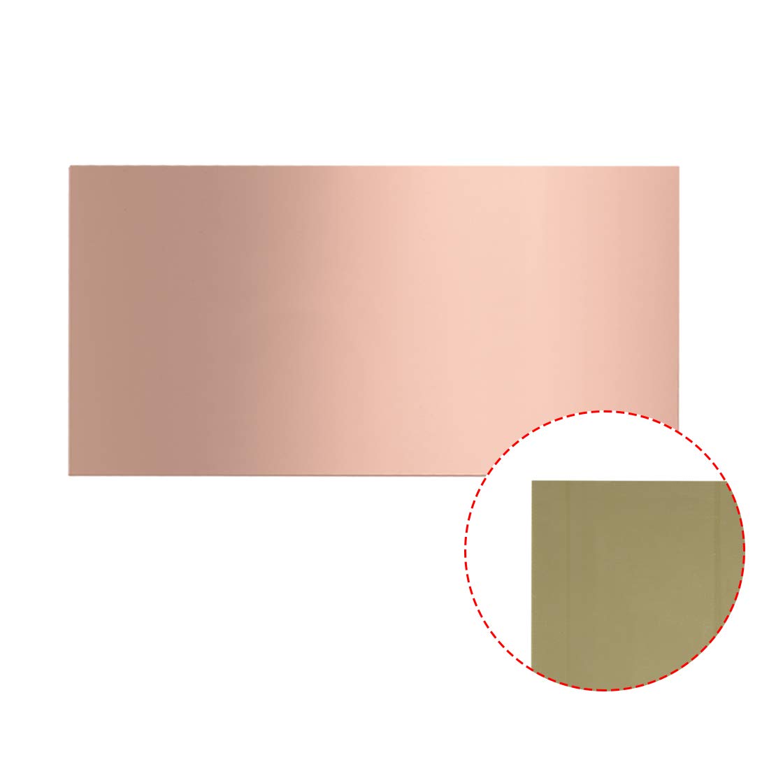 sourcing map Single-Sided Copper Clad Laminate PCB Circuit Board, FR4 250x130mm 9.84x5.12 inch