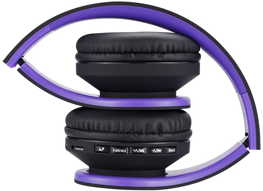 PowerLocus Wireless Bluetooth Over-Ear Stereo Foldable Headphones - Image 4