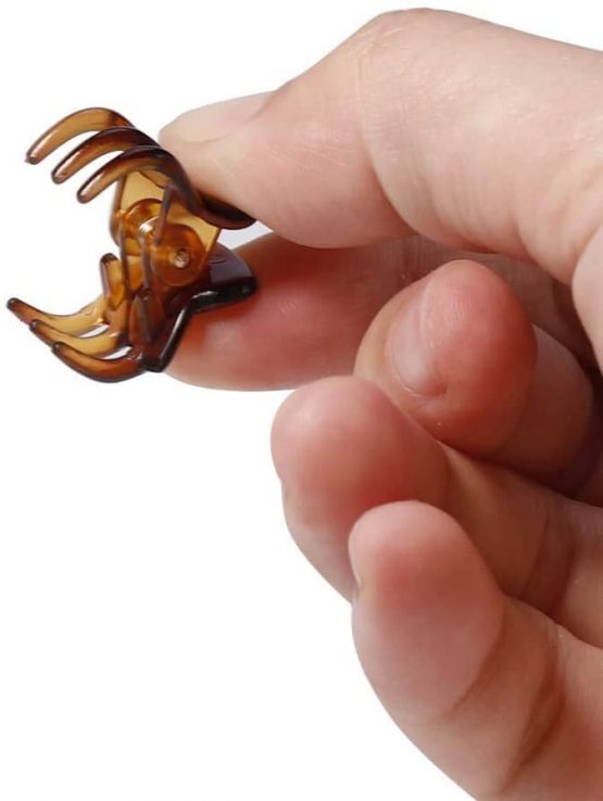 Rmeet Mini Hair Clips,24 Pack Tiny Hair Claws Plastic Pins Clamps Small Jaw Clip for Girls Women Lady 1.5CM Brown - Image 4
