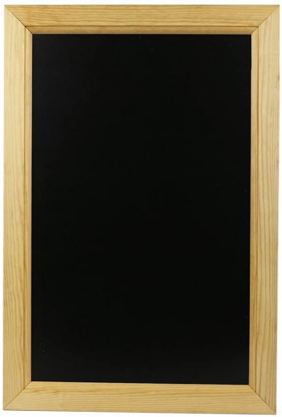 Chalkboards UK WC102 Framed Blackboard, Wood, Black, A2, 625 x 450 mm
