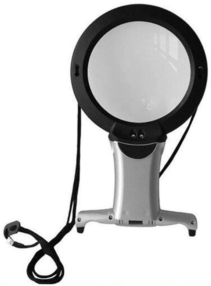 Magnifying Magnifier Glass, LED Lighted Hands Free Neck and Desk with Light Stand for Reading Needlework Hobby Jewelry Repair Cross Stitch Art Crafts (Neck & Desk Magnifier) - Image 2
