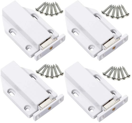 YUOIP® Push to Open Door Catches Large Magnetic Door Catch Magnetic Latch Push Opener(4 Pack)