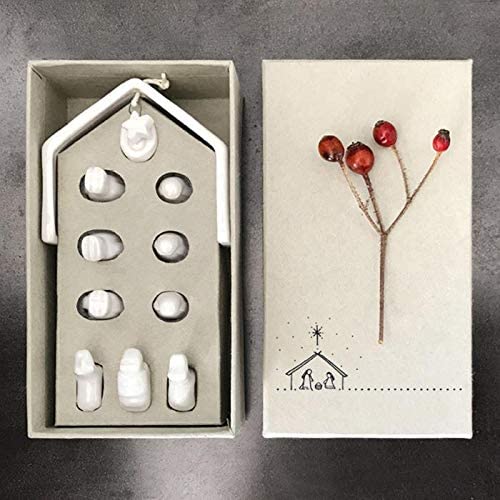 East of India: Boxed Porcelain Nativity Set, White - Image 4
