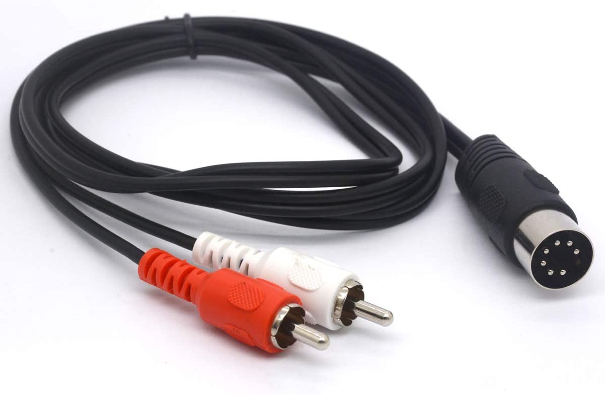 OpenII 7 Pin DIN Male to Dual RCA Male Cable Audio Adapter Lead Connects CD player, DVD, Phono, LD AUX Port to Bang Olufsen (1 meter) - Image 2