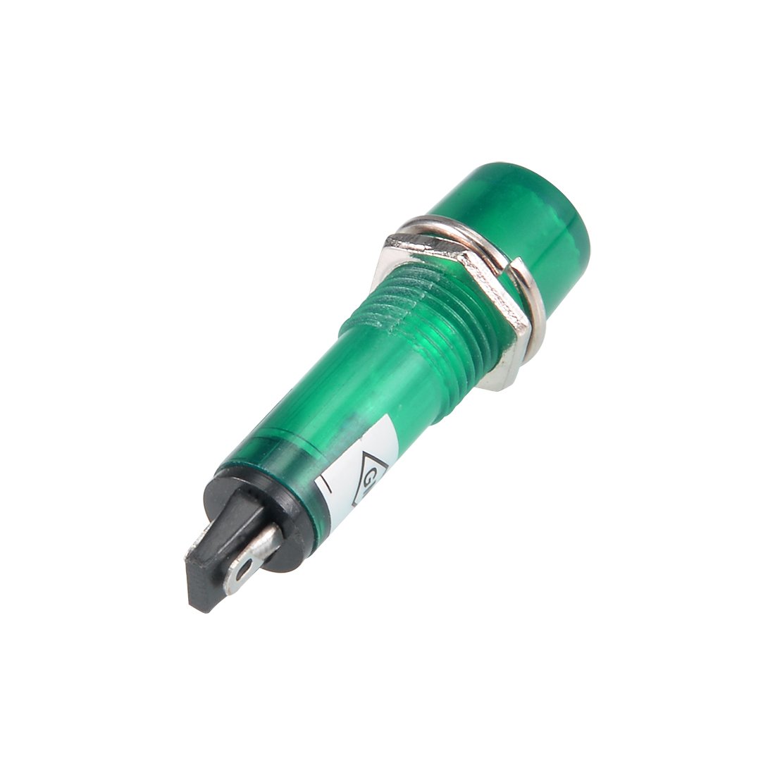 sourcing map Signal Indicator Dash Light DC 24V,LED Bulbs XD10-3 Green, 10mm 2/5" Panel Mount 10Pcs - Image 4