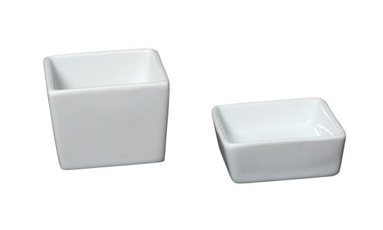 Genware NEV-353106 Deep Square Dish to fit 353028, 6 cm (Pack of 6)