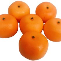 Lorigun 6 Pcs Arificial Oranges Lifelike Tangerines Fake Fruits Home Decorations Kitchen Table Display