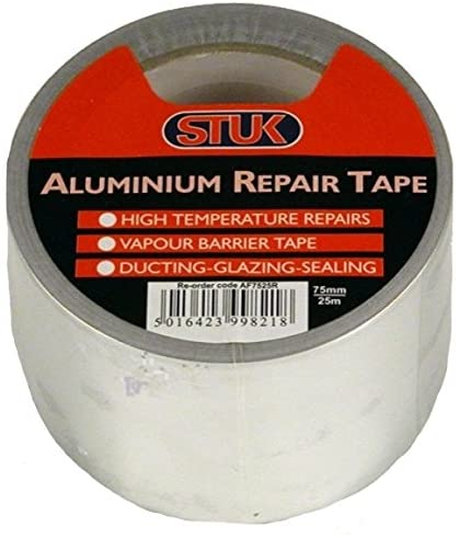 STUK AF7525R Aluminium Repair and Insulation Tape, 75mm25m, Silver