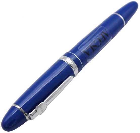 Abcsea 1PCS Heavy Big Rollerball Pen 159 and 5PCS Blue Ink Rollerball Pen Refills, Spiral Ballpoint Pen Refills with Cover, Medium Point - Blue Pen and Blue Spiral Refills (0.7MM) - Image 2