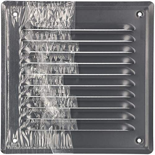KOTARBAU® Vent Cover, Steel, 16.5x16.5 cm (6.5x6.5 inches), Ash, Air Vent Grill, with Insect Screen, for Wall Ventilation - Image 2