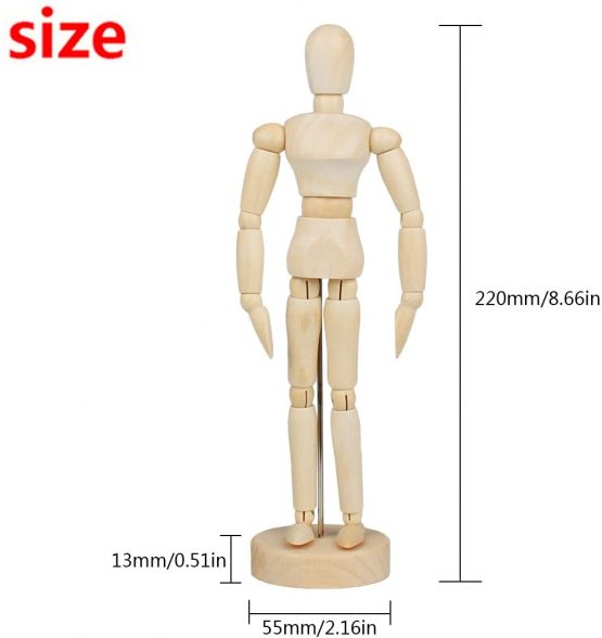 Larcele Drawing Joints Mannequins Wooden Human Body Model mrmx-01 - Image 2