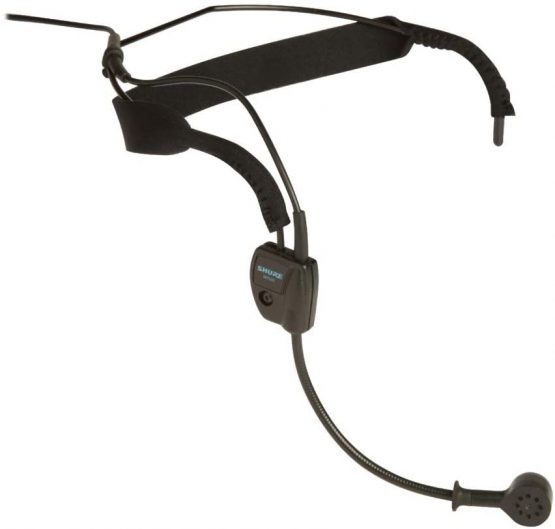 Shure WH20QTR Dynamic Headset Microphone - Includes Right-Angle 1/4inch Phone Plug for Unbalanced Mic Input