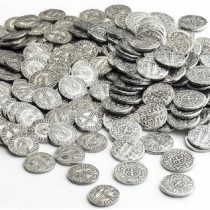 100 x Viking Sihtric and York Penny Replica Coins, Silver, Small
