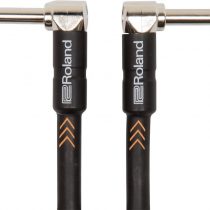 Roland Black Series Patch/Pedal Cable - Patch/Pedal Cable—Right-Angle 1/4-Inch Connectors, 6-Inch/15 Cm - Ric-Bpc