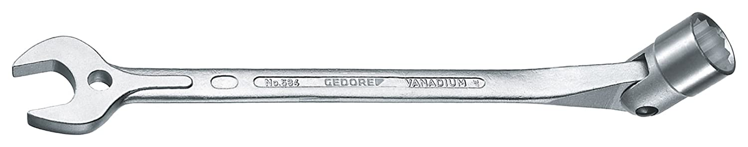 Gedore G53414MM Spanner O/E Swivel Socket 14Mm Gedore 534 651249, Chrome, 14 mm