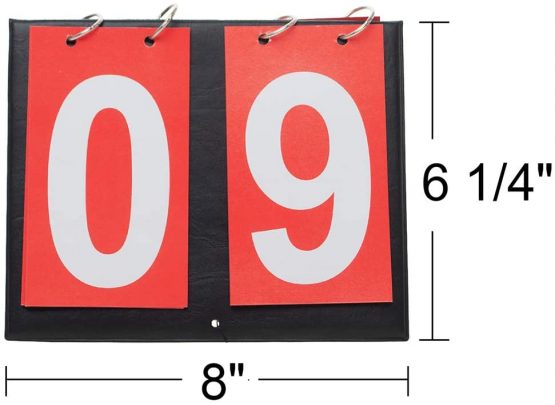GOGO Set of 2 Portable Table Top Scoreboards, 1 Blue 1 Red - Image 3