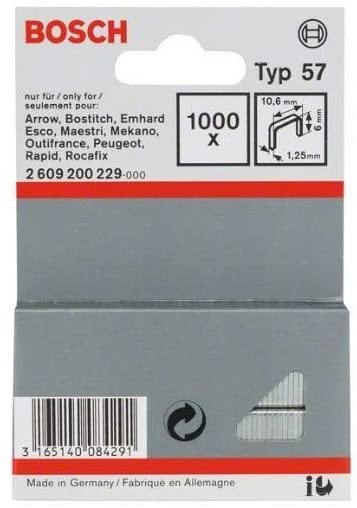 Bosch 2609200229 Staples Type 57 Set of 1000 6/10.6 mm