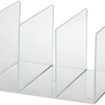 Maul Catalogue File Acrylic with 3 Compartments 85 mm Width Transparent