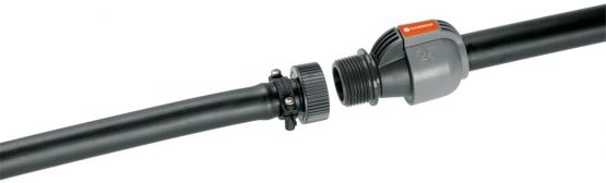 GARDENA Sprinklersystem adapter piece: Tap connection piece, accessories for GARDENA Pipeline and Sprinklersystem, for a pressure-resistant hose connection, including hose clip (1513-20) - Image 2