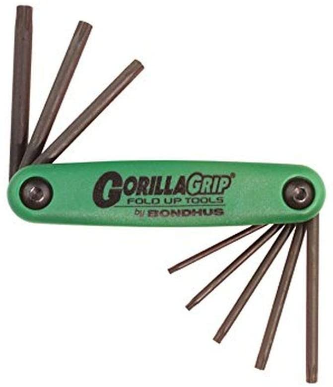 Bondhus 12632 Gorillagrip 8Pc TX6-TX25 TF8S, Green, Sizes: T6-T10, T15, T20, T25