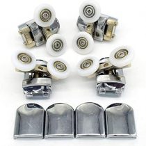 Set of 4 Double Shower Door Rollers/Runners/Guides/Wheels Diameter 25mm