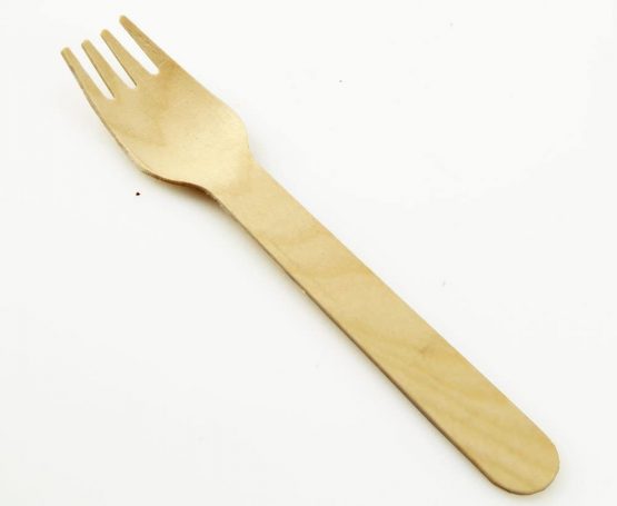 drinkstuff YCX-001 Biodegradable Tableware: Wooden Forks Pk 100, Beige, 1 Pack