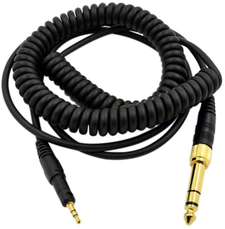 Xingsiyue Headphone Wire Audio Cable with 6.35MM Adapter for Audio-Technica ATH-M50X M40X M70X - Replacement Coiled Extension Cord Lead