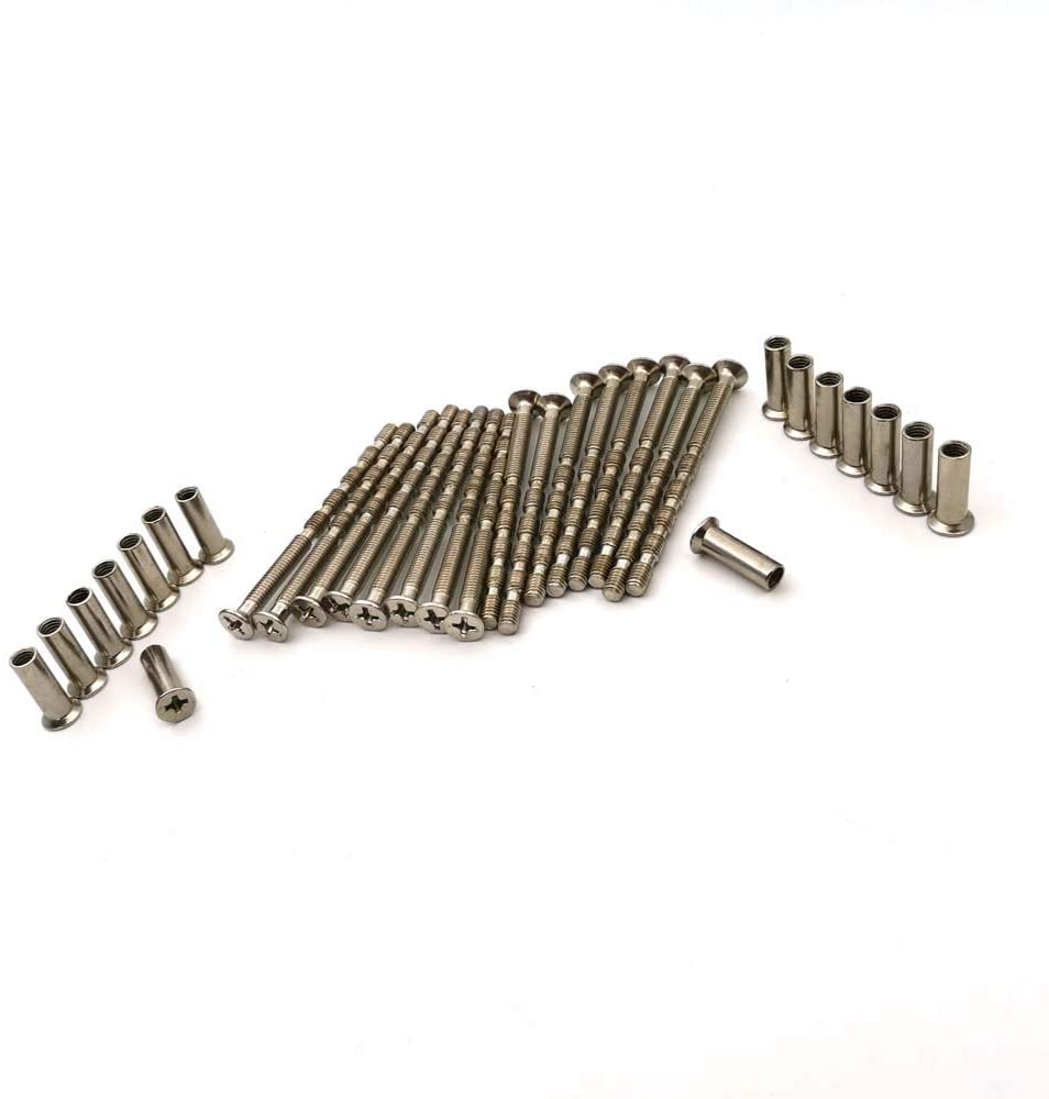 M4 Door Handle Screws Bolt Connecting Fixing for Handles,Escutcheons,Rose, Door Lock,Knob and Others(Nickel Color) 16Pieces - Image 3