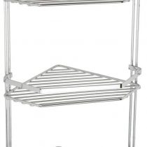 Satina Wire Triple Shelf Corner Shower Basket Chrome by Norwood