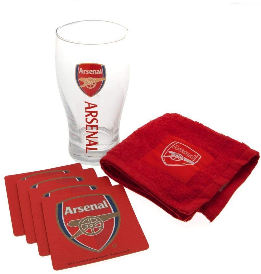 Arsenal FC Football Club Mini Bar Set Official Football Merchandise, Transparent, 6 Count (Pack of 1)