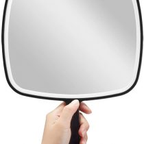 OMIRO Hand Mirror, Extra Large Black Handheld Mirror with Handle,Square,XL