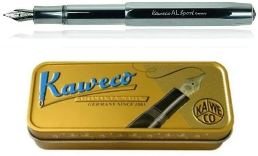 Kaweco AL SPORT Fountain Pen Raw I Premium Fountain Pen for Ink Cartridges 13 cm I Nib: M (Medium) - Image 2