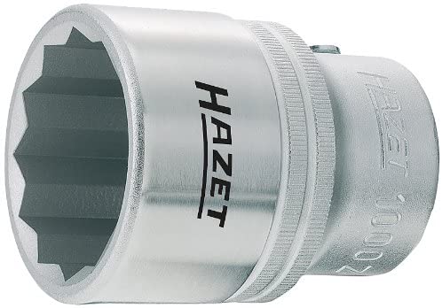 HAZET 1000Z-38 65 mm 12-Point Profile Socket - Chrome-Plated/Polished