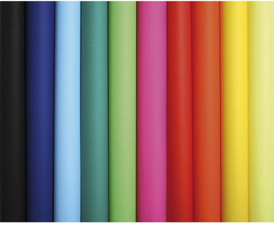 Clairefontaine 384099C Maildor Coloured Poster Paper Roll, 50 x 65 cm, 90 g, 12 Sheets - Assorted Colours