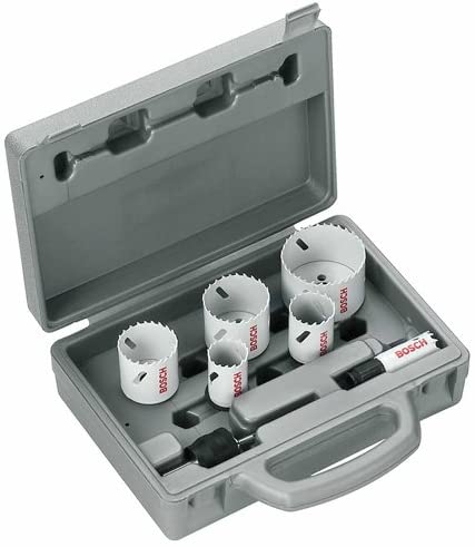 Bosch Professional 6 pcs. Hole Saw Progressor for Wood & Metal Set (diameter 20-64 mm, Accessory Drill), Blue