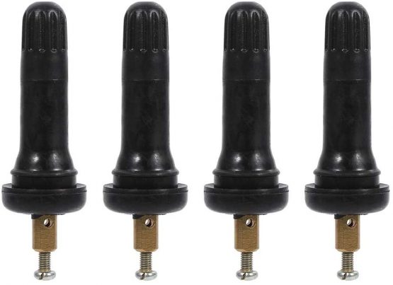 TPMS Valve Stem, 4Pcs Tyre Pressure Sensor Valve Stems Car Tyre Valve TPMS Tire Valve Stem Tyre Pressure Monitoring Sensor Valve Stem TPMS Sensor Valve Stem Snap In Type(4pcs)