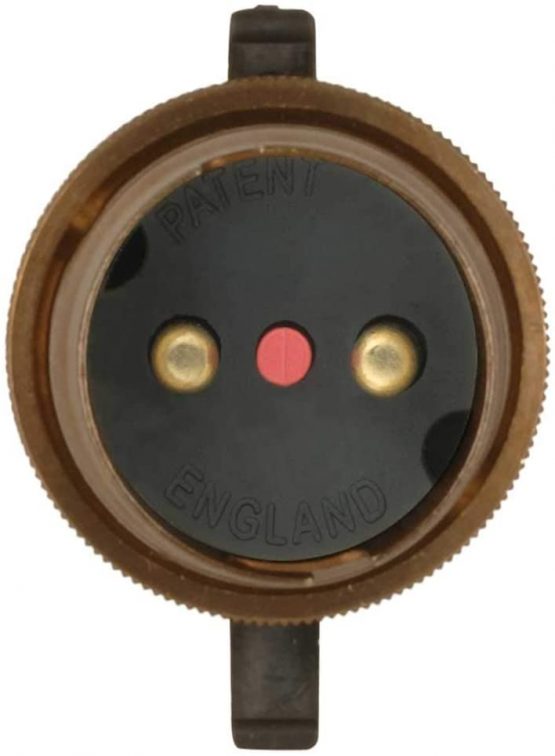 Premium Lamp Kit Antique Brass Safety Switch B22 Lamp Holder with Twisted Brown Flex and 3A UK Plug - Image 4