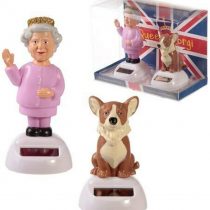 Queen and Corgi Solar Powered Pal Set of 2
