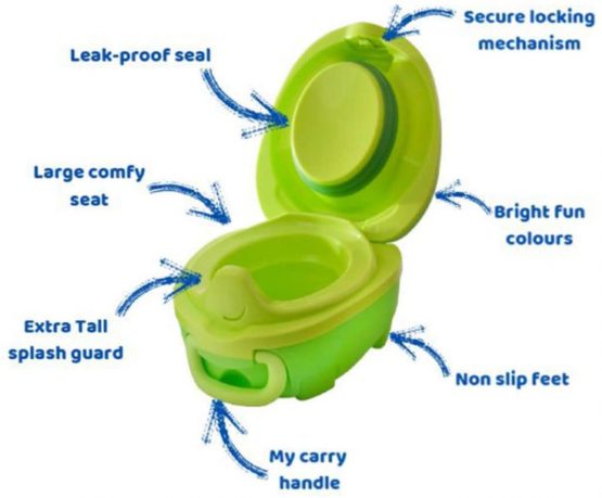 My Carry Potty - Dinosaur Travel Potty, Award-Winning Portable Toddler Toilet Seat for Kids to Take Everywhere - Image 4